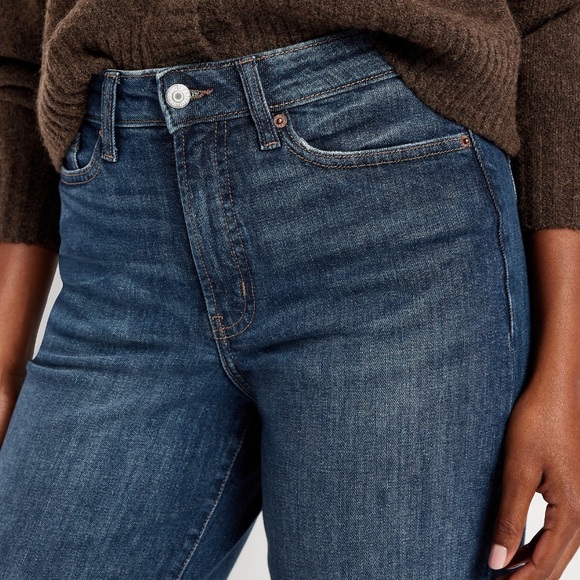 Old Navy Size 6 High-Rise O.G. LOOSE Secret Smooth Pockets Dark Wash Jeans - Picture 6 of 8